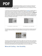 Minecraft - Recipe List - Easily Printable | Blue | Cyan