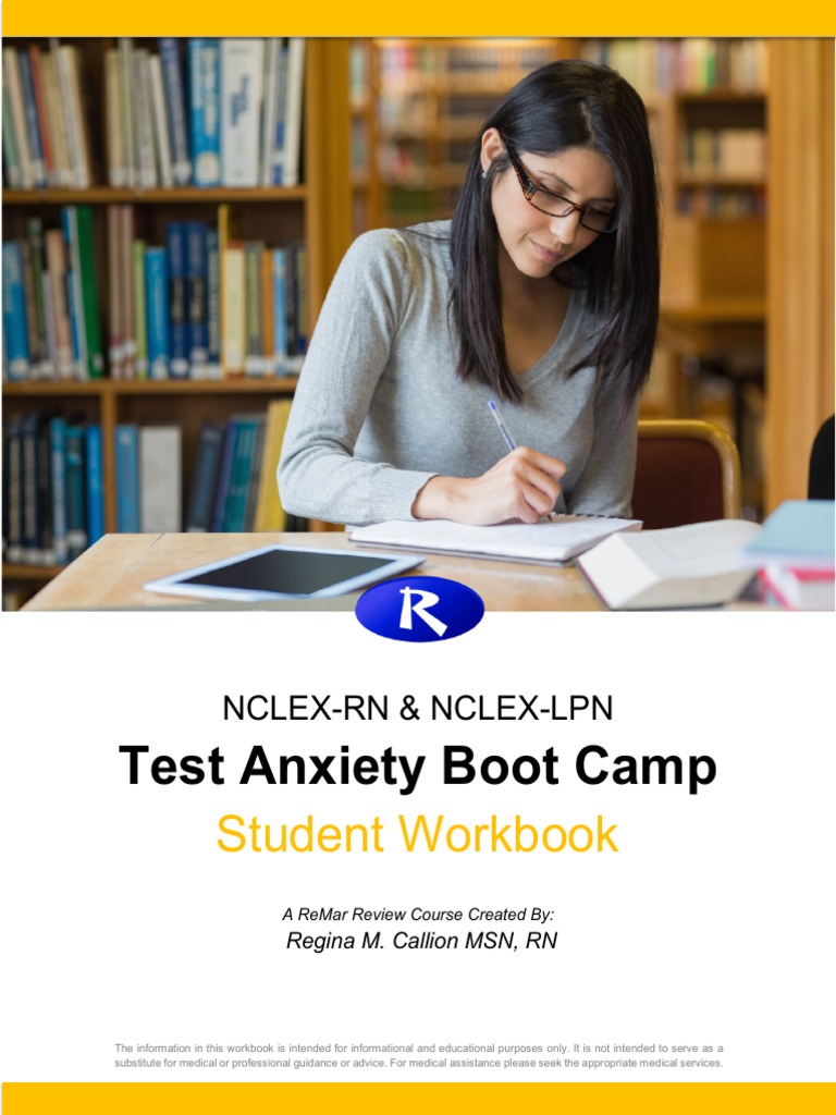 Test anxiety nclex boot camp student workbook pdf national council
