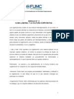 Modulo # 3 Clima Laboral y La Cultura Corporativa