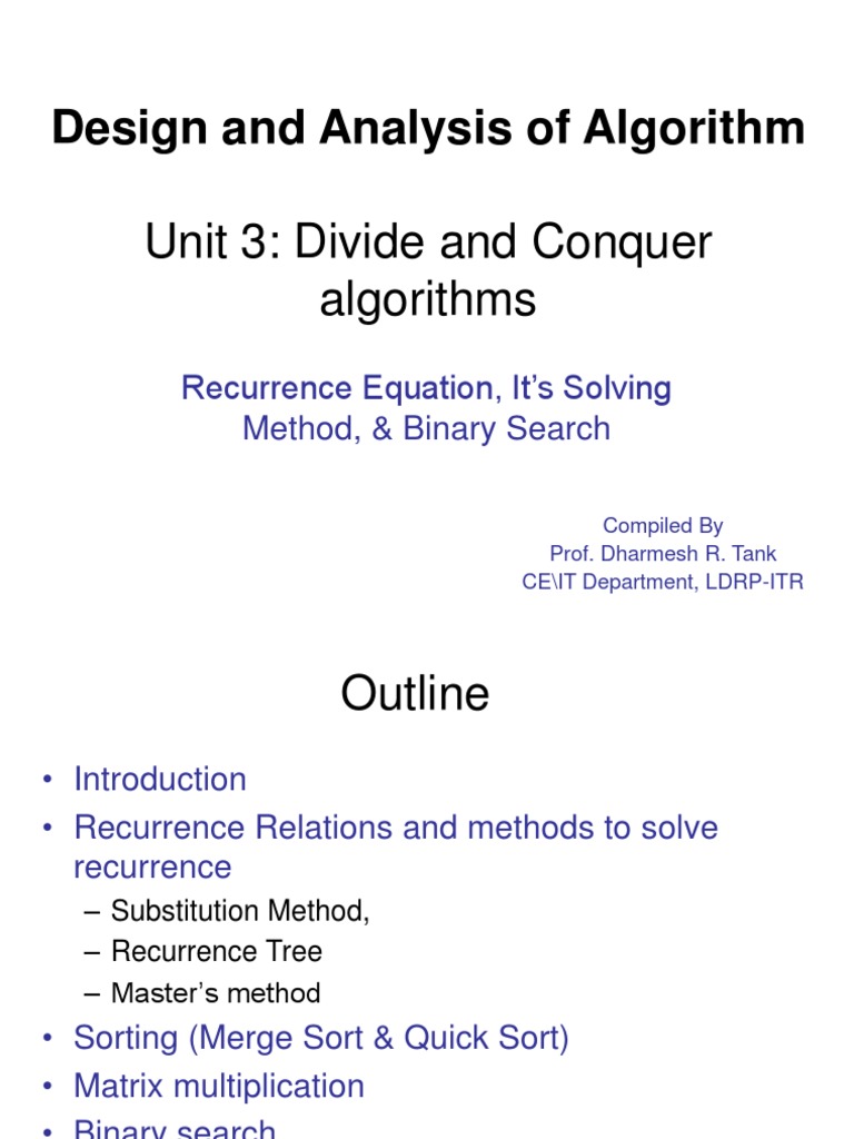 Unit 3.1 Recurrence Method | Download Free PDF | Mathematics ...