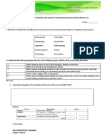 Summative Test in Disciplines and Ideas in The Applied Social Sciencs (Week 1-2)