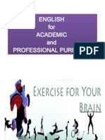 English For Academic and Professional Purposes