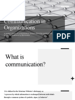 Communication in Organizations