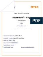 HND in Computing: Plan an IoT Application for a Specific User