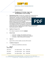 New Equipment & Systems Approval - Strail Rubber Level Crossing