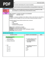DETAILED LESSON PLAN in Probability | PDF | Probability | Experiment