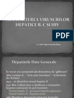 Transmiterea Virusurilor Hepatice B, C ȘI HIV