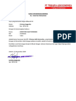 Pt. Trikarya Adhi Komunika: Surat Keterangan Bekerja No: 036/TAK-HR/XI/2020
