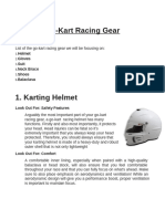 Go-Kart Racing Gear: Helmet Gloves Suit Neck Brace Shoes Balaclava