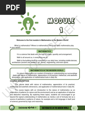 Mathematics in the modern world