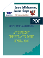 Antisépticos y Desinfectantes en Los Hospitales