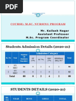 MSC Program Academic Report 2020-21