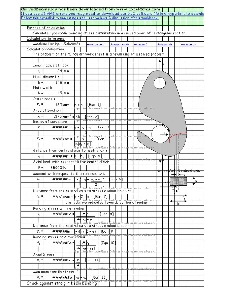 Curved Beams PDF Bending Beam (Structure)