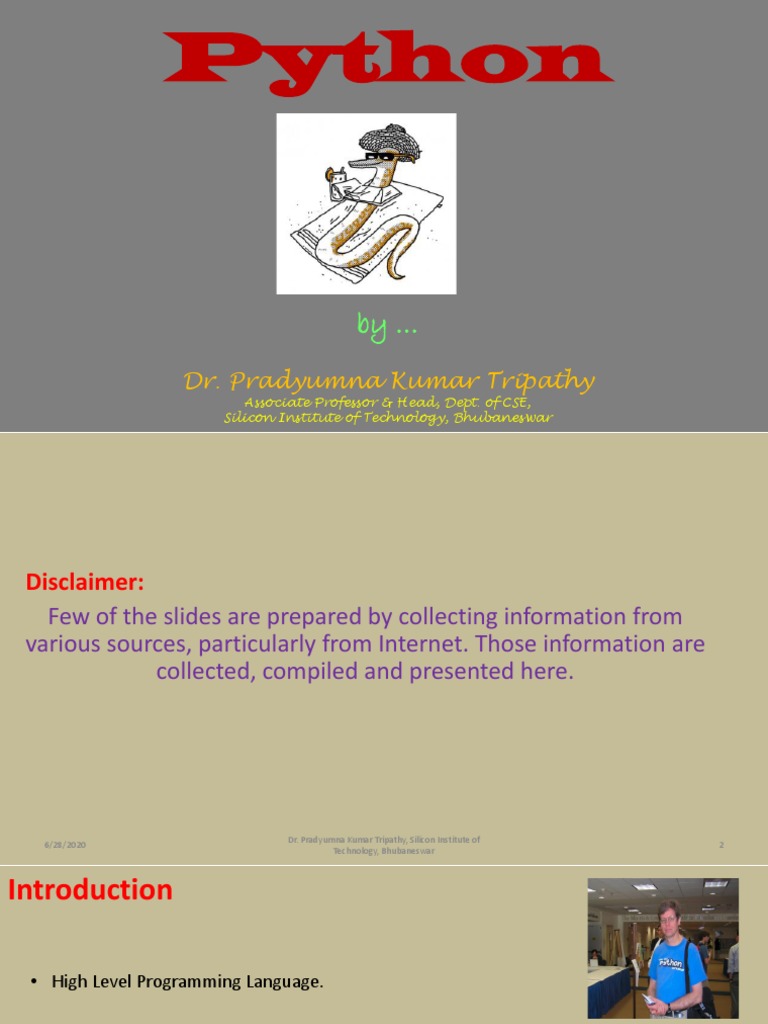 Introduction To Python Slides | Download Free PDF | Control Flow ...