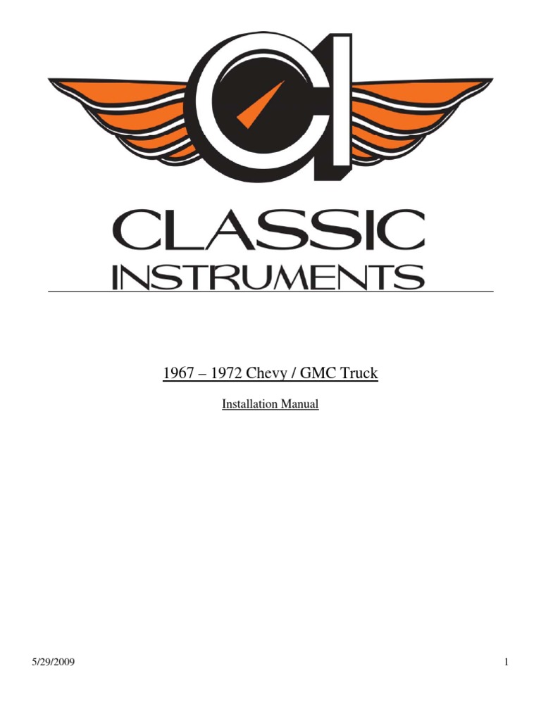 1972 Chevrolet Truck Gas Owners Manual User Guide Operator