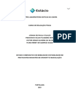 Estudo Comparativo de Mobilidade e Estabilidade em Praticantes Iniciantes de Crossfit e Musculação