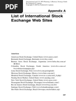 List of International Stock Exchanges