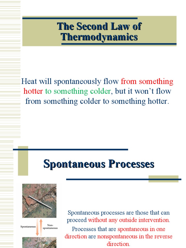 Understanding the Second Law of Thermodynamics | PDF | Second Law Of ...