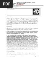 MG Motor India: Mba Programme