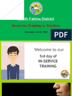 South Fatima District: In-Service Training Teachers