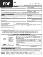 Deceased Depositor Information: Traditional/Roth IRA Plan Beneficiary Distribution Election Form