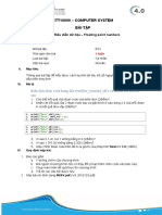 Ctt10009 - Computer System Bài Tập: BT2: Biểu diễn dữ liệu - Floating point numbers