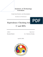 Equivalence Checking Between C and RTL: Indian Institute of Technology Guwahati