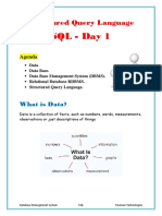 SQL - Day 1: Structured Query Language