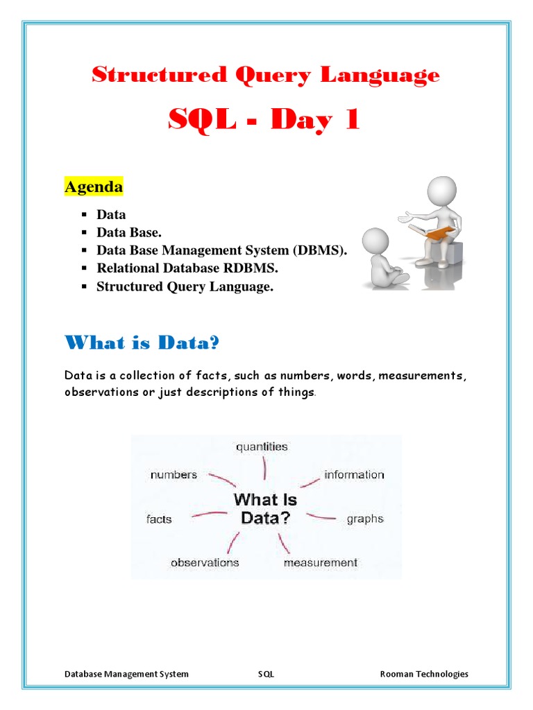 SQL - Day 1: Structured Query Language | PDF | Relational Database ...