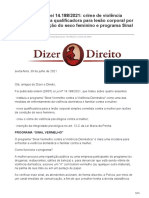 Comentários À Lei 14188-2021 Crime de Violência Psicológica