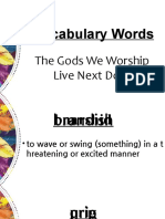 Vii. Vocab Words Gods