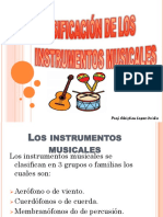 Clasificación de Los Instrumentos Musicales