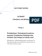 SCIE 6057 Lecturer Notes - W1 Chemistry-Biology