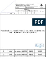 Process Data Sheet For Gas Oil Storage Tank (Tk-1101A/B) (Cheshme Shour Pump Station)