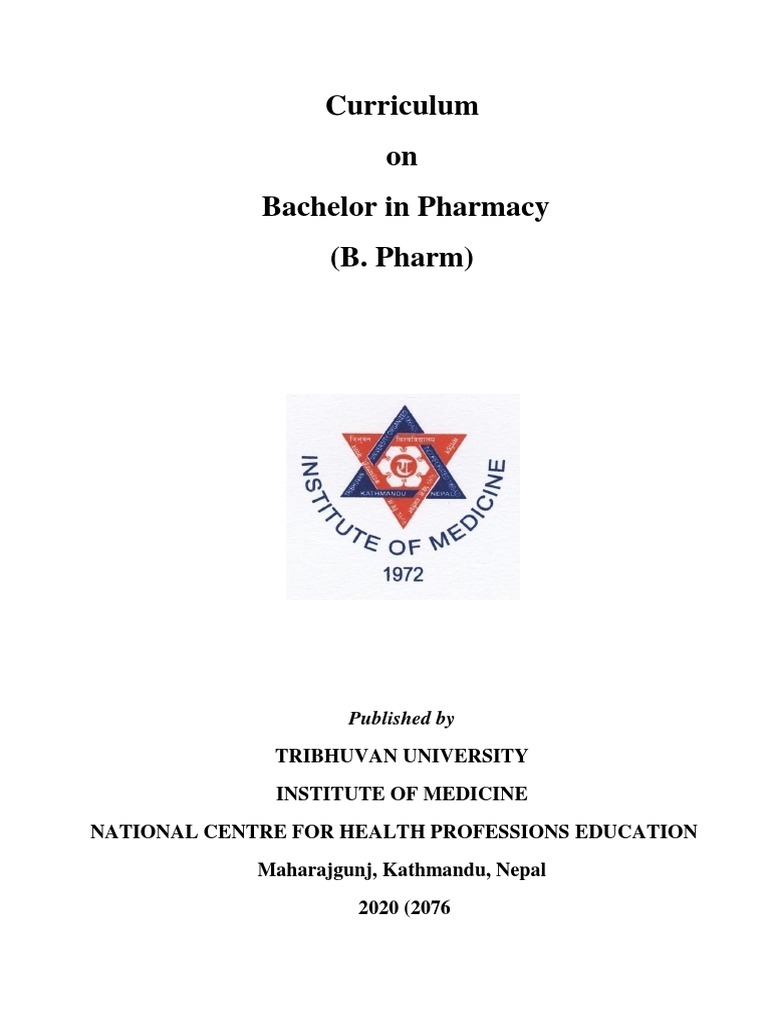 B. Pharm Curriculum Overview 2020 | PDF | Pharmacy | Pharmacology