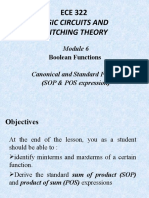 Module 6 Boolean FunctionsSOP - POS