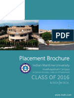 Indian Maritime University Placement Brochure