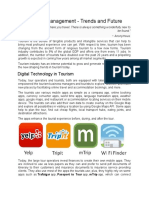 Tourism Management - Trends and Future: Digital Technology in Tourism