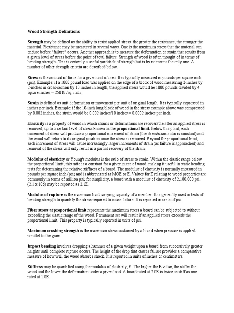 Understanding Wood Strength A Comprehensive Breakdown of the Key