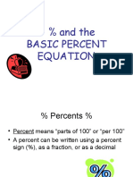 % and The Basic Percent Equation