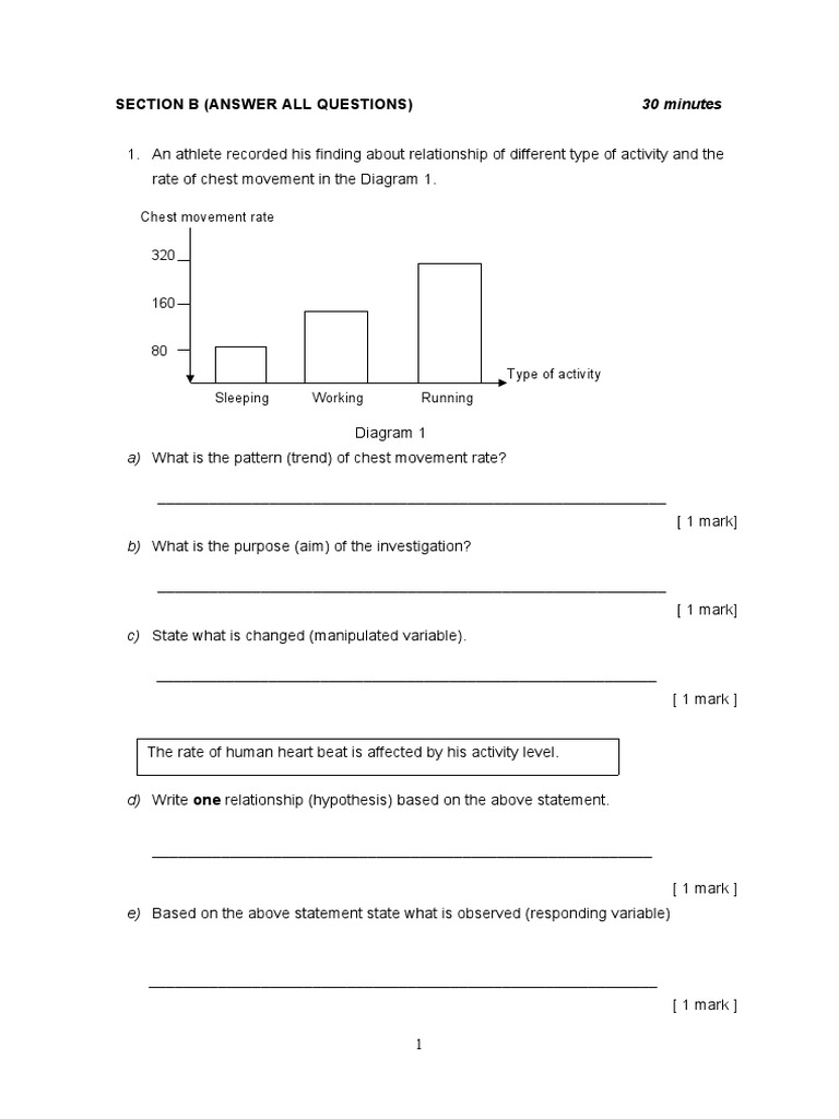 Section B Diagnostic Test Yr 6 2011 | PDF | Experiment | Moon