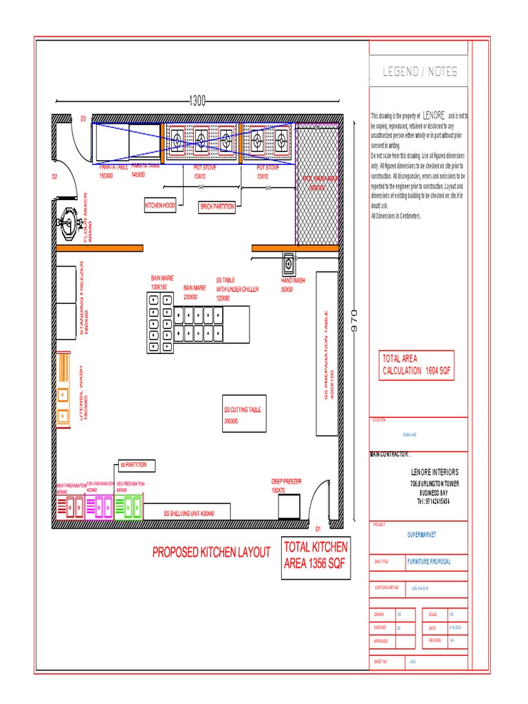 Proposed Commercial Kitchen Layout | PDF