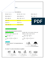 Ejercicios Semana 2 PRODUCTOS NOTABLES Y ECUACIONES DE PRIMER GRADO