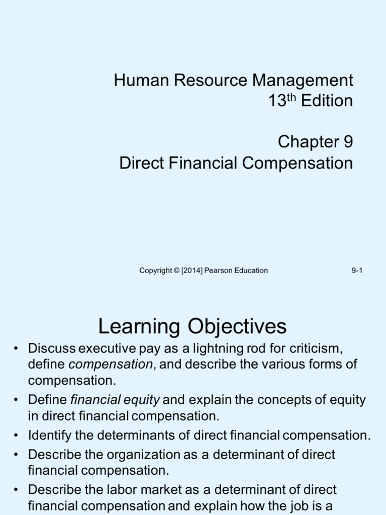 Human Resource Management 13 Edition Direct Financial Compensation ...