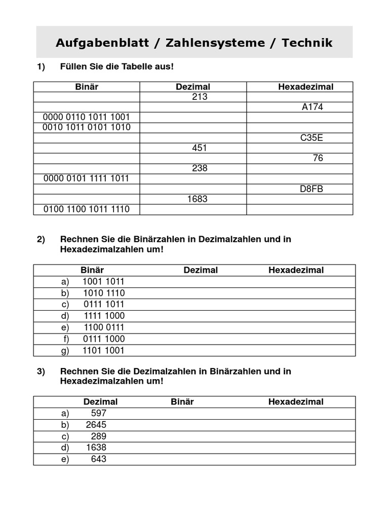 Zahlensysteme Umwandlung Pdf _ Umrechnung von Zahlensystemen – KWIVH