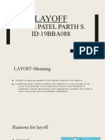 Layoff: Name:Patel Parth S. ID:19BBA088