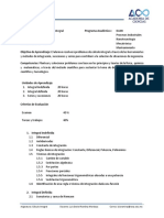 Cálculo Integral Temario