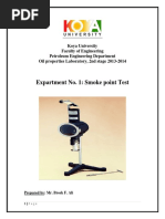 Expartment No. 1: Smoke Point Test