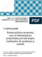 De La Capitalismul Liberal La Capitalismul Monopolist