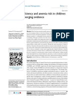 Vitamin D Deficiency and Anemia Risk in Children